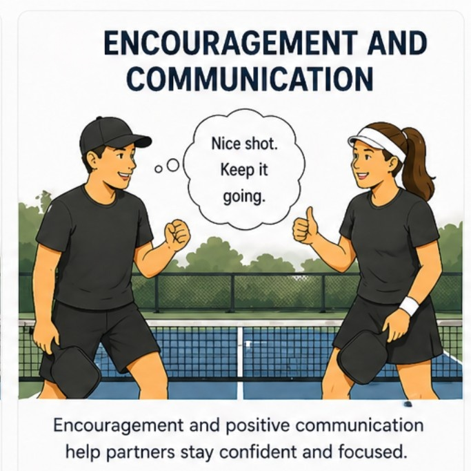 Encouragement and Communication pickleball strategy diagram